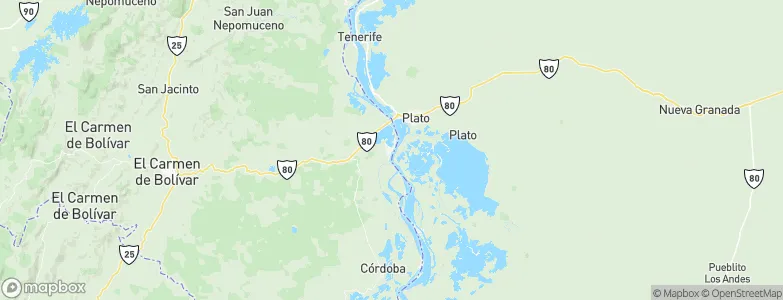 Zambrano, Colombia Map