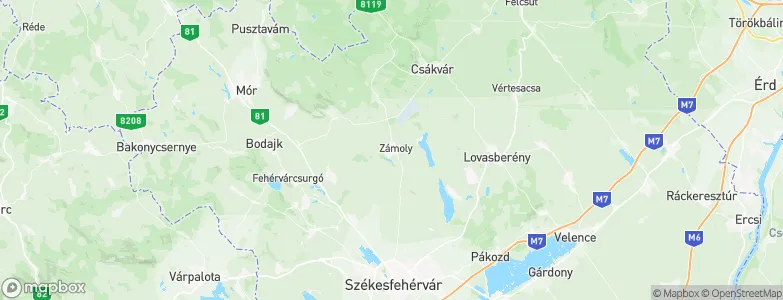 Zámoly, Hungary Map
