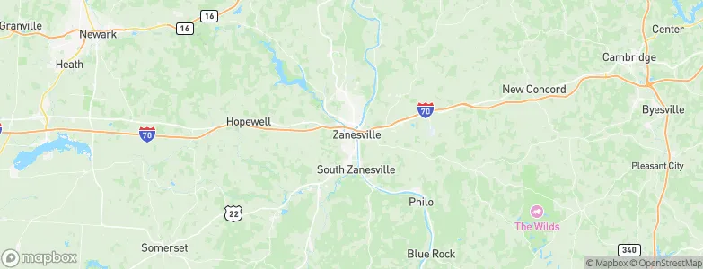 Zanesville, United States Map