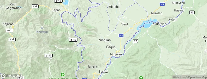 Zangilan, Azerbaijan Map
