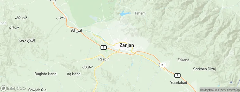 Zanjān, Iran Map