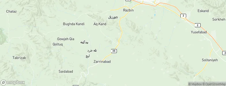 Zanjan Province, Iran Map