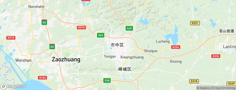 Zaozhuang, China Map