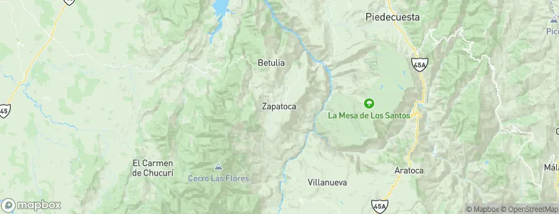 Zapatoca, Colombia Map