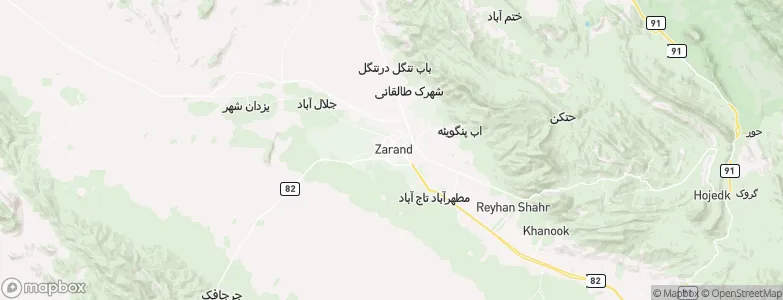 Zarand, Iran Map