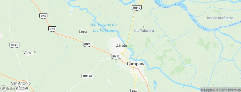 Zárate, Argentina Map
