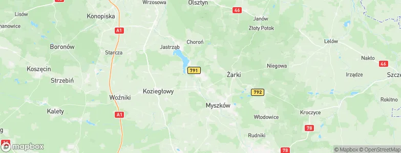 Żarki-Letnisko, Poland Map