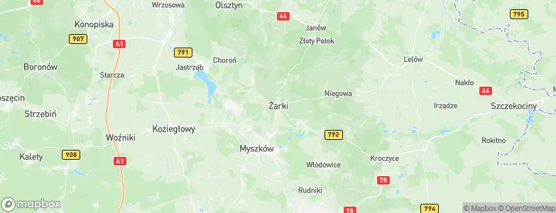 Żarki, Poland Map