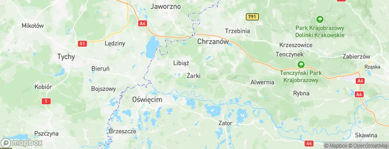 Żarki, Poland Map