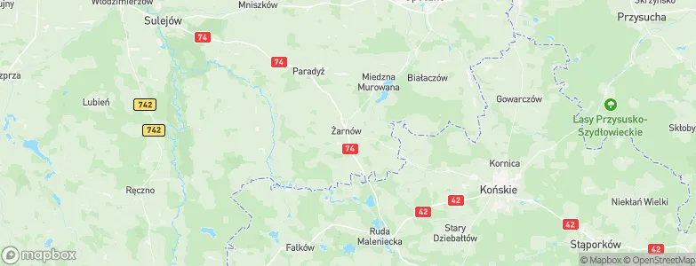 Żarnów, Poland Map