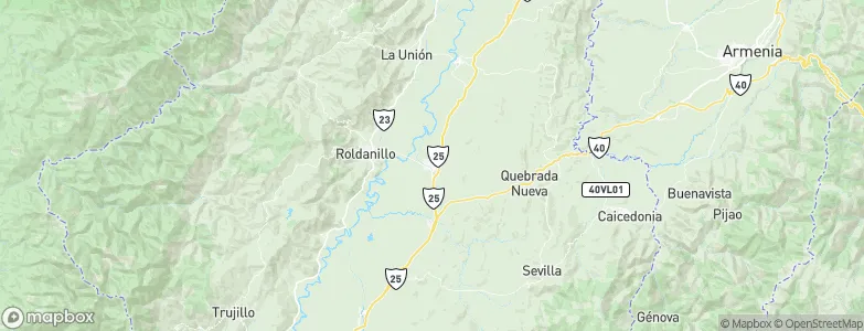 Zarzal, Colombia Map