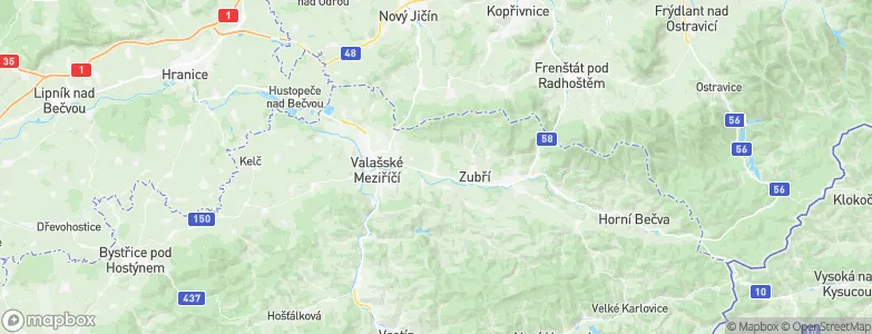 Zašová, Czechia Map