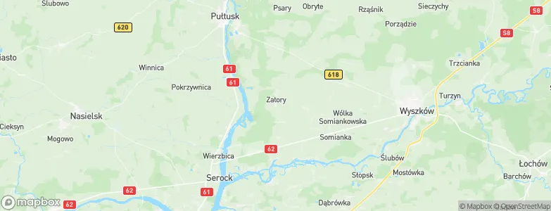 Zatory, Poland Map