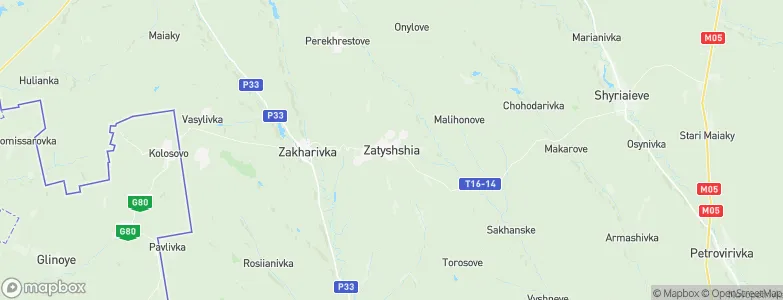 Zatyshshya, Ukraine Map
