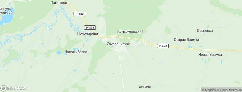 Zavodoukovsk, Russia Map