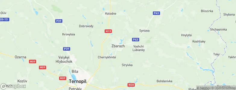 Zbarazh, Ukraine Map