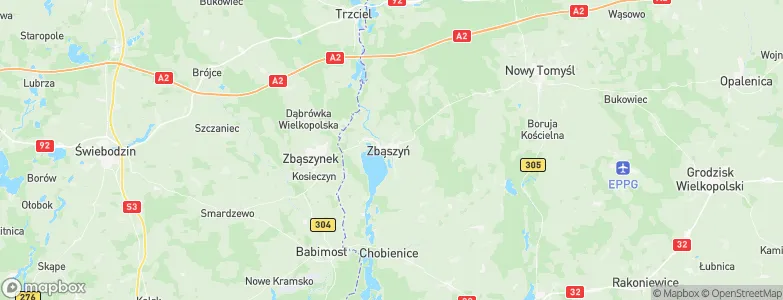 Zbąszyń, Poland Map
