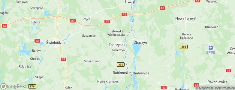 Zbąszynek, Poland Map
