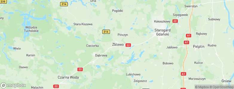 Zblewo, Poland Map