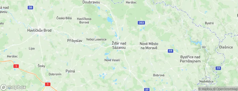 Zdar, Czechia Map