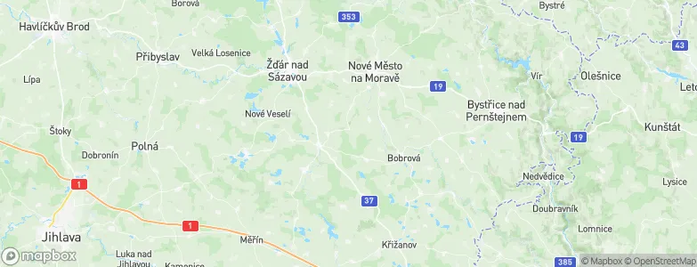 Žďár nad Sázavou District, Czechia Map