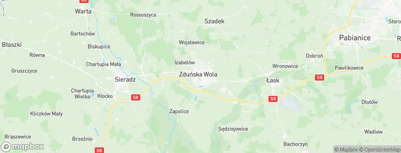 Zduńska Wola, Poland Map