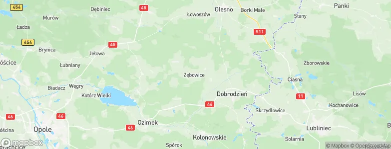 Zębowice, Poland Map
