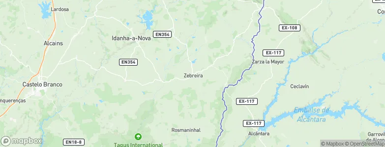 Zebreira, Portugal Map
