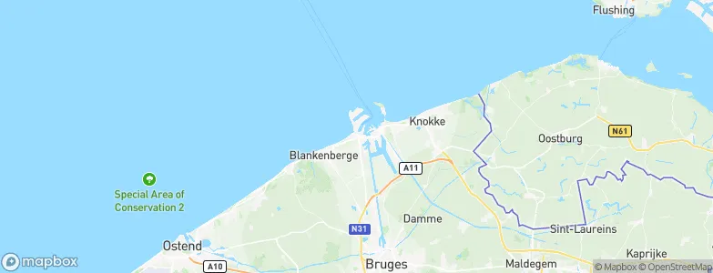 Zeebrugge, Belgium Map