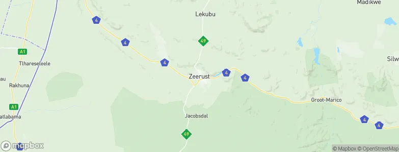 Zeerust, South Africa Map