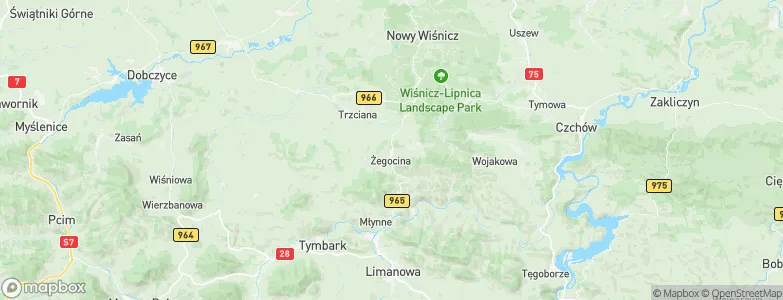 Żegocina, Poland Map