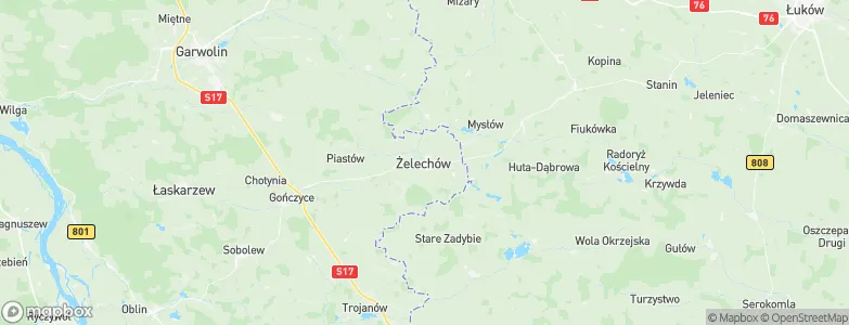 Żelechów, Poland Map