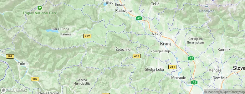 Železniki, Slovenia Map