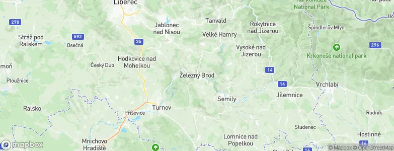 Železný Brod, Czechia Map