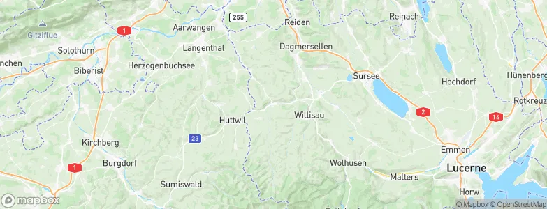 Zell (LU), Switzerland Map