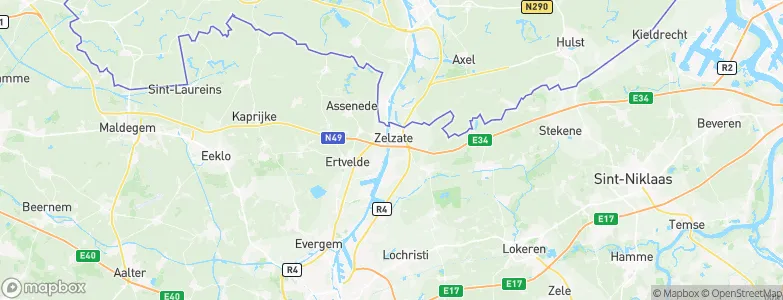 Zelzate, Belgium Map