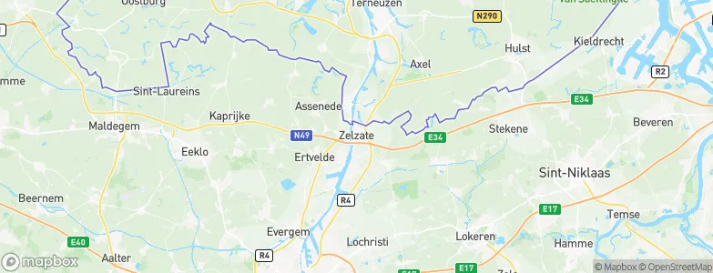 Zelzate, Belgium Map