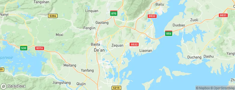 Zequan, China Map