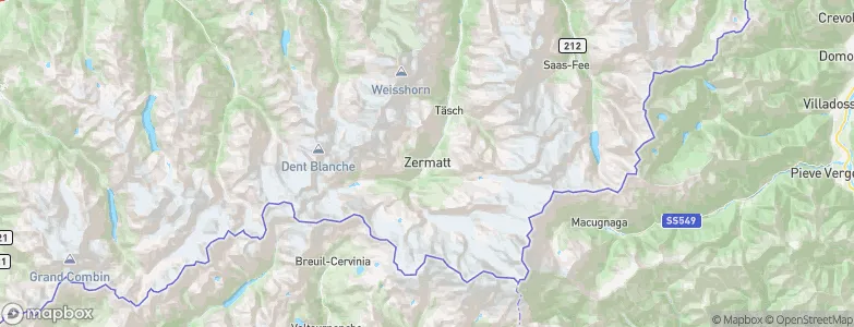 Zermatt, Switzerland Map