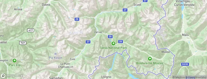 Zernez, Switzerland Map