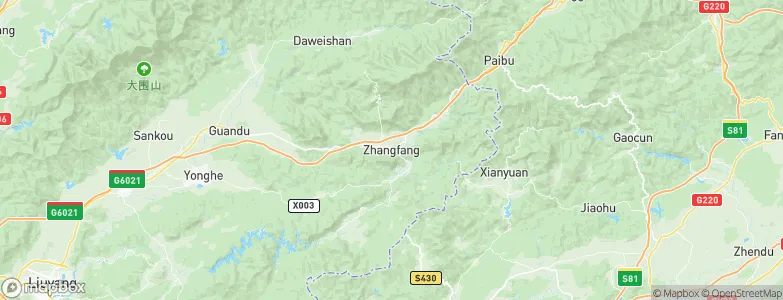 Zhangfang, China Map
