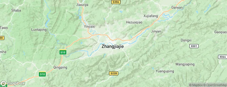 Zhangjiajie, China Map