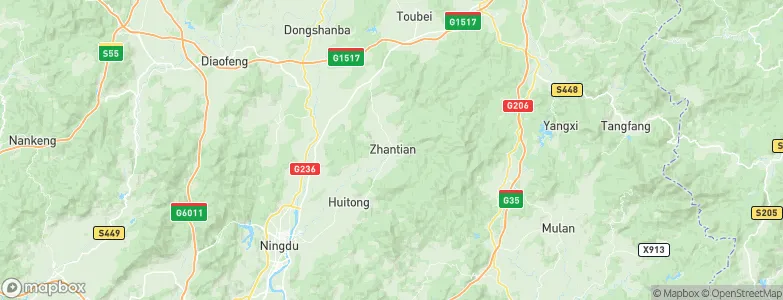 Zhantian, China Map