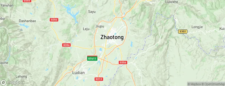 Zhaotong, China Map