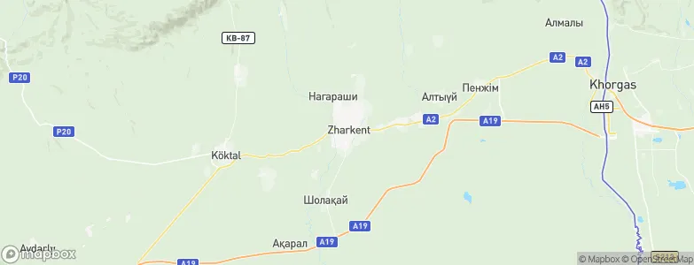 Zharkent, Kazakhstan Map