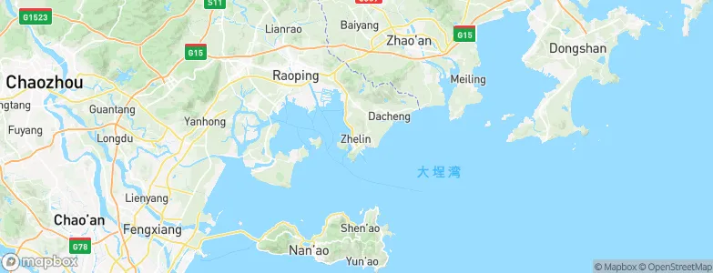 Zhelin, China Map
