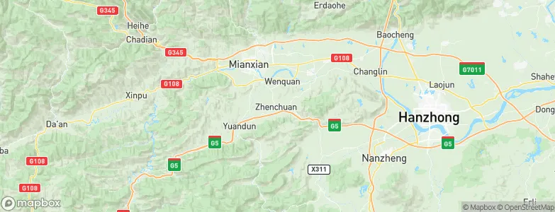 Zhenchuan, China Map