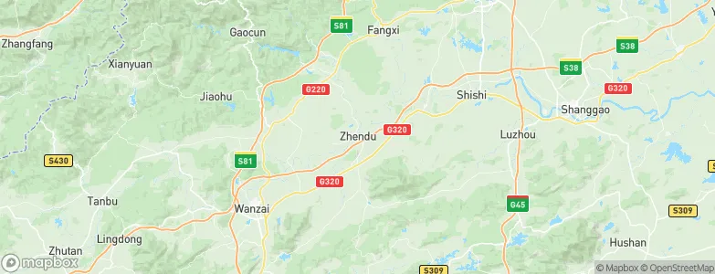 Zhendu, China Map