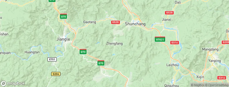 Zhengfang, China Map