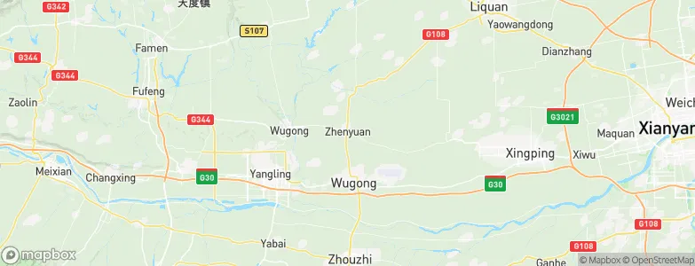 Zhenyuan, China Map